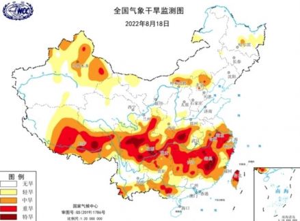 中国多地出现高温、干旱天气